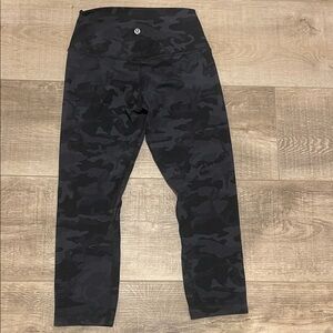 Lululemon Athletica Black Camouflage Leggings